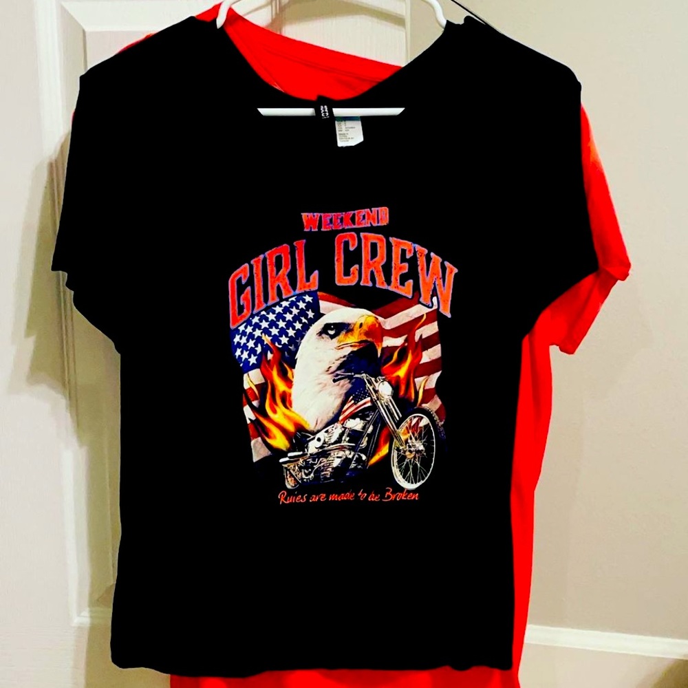 “Weekend Girl Crew” graphic tee shirt